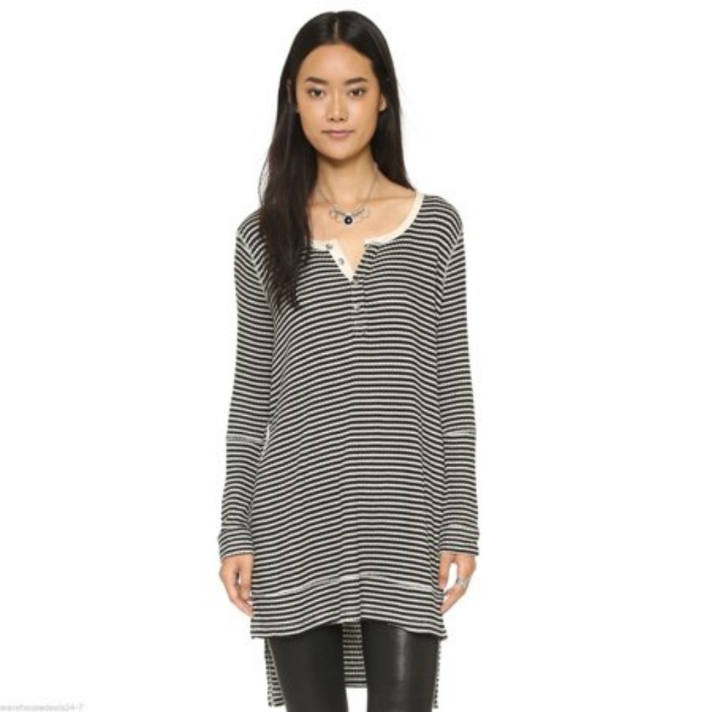 Free People Gwen Henley Striped Tunic XS